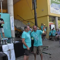 Soške elektrarne so poskrbele za drugo najštevilnejšo  skupino 
regate. Veslal je tudi olimpijec Uroš Kodelja (desno).