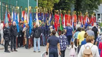  Borčevski praporščaki so dali pomemben pečat slavnostnemu 
vzdušju na proslavi.