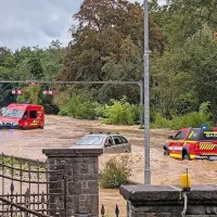 Cesta v Bazari zaradi poplav neprevozna (FOTO, VIDEO)