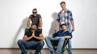 TamburaTeam so Urban Polj&scaron;ak (zgoraj levo), Matevž Ferjančič, David &Scaron;krlj (zgoraj desno) in Aleksander Ličen