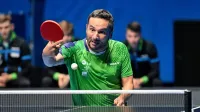Bojan Tokic, Slowenien, am zweiten Tag der Team-Europameisterschaften im Tischtennis in Zadar, Kroatien Bojan Tokic, Slowenien, am 13. Oktober 2025 in der Vorrunde der Team-Europameisterschaften im Tischtennis in der Kresimir-Kosic-Halle in Zadar Kroatien im zweiten Gruppenspiel gegen D&auml;nemark Zadar Kresimir-Kosic-Halle Kroatien *** Bojan Tokic, Slovenia, on the second day of the European Team Table Tennis Championships in Zadar, Croatia Bojan Tokic, Slovenia, on October 13, 2025 in the preliminary round of the European Team Table Tennis Championships in the Kresimir Kosic Hall in Zadar Croatia in the second group match against Denmark Zadar Kresimir Kosic Hall Croatia,Image: 1045201808, License: Rights-managed, Restrictions:, Model Release: no, Credit line: IMAGO/imago sportfotodienst/Profimedia