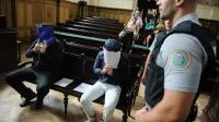 koda 3 - 11.00 nadaljevanje sojenja zoper domnevna roparja SKB banke Sasa Noseta in Dejana Vidmarja; okrozno sodisce, Tavcarjeva 8, LJUBLJANAFoto: Nebojsa Tejic/STA
