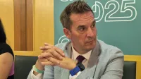 Nova Gorica, mestna hisa.Novinarska konferenca o investicijah v solstvu in prvem solskem dnevu.Novogoriski zupan Samo Turel.