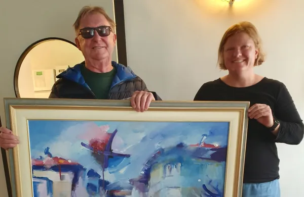 Brane Jazbar je Pilonovi galeriji doniral sliko Pogled proti placu z motivom Pre&scaron;ernove ulice s Pilonovo galerijo v ospredju. 