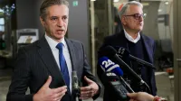 Trbovlje, DEWESoft.Izjava za medije po vladnem obisku v podjetju DEWESoft.Predsednik vlade Robert Golob.