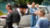 Bled, pred Festivalno dvorano Bled.Dogodek Dobrodelna katra na Bledu, na katerem so zbirali denar za stiriletnega decka Urbana s prirojeno gensko mutacijo CTNNB1 in rehabilitacijske pripomocke za paraplegike in tetraplegike.