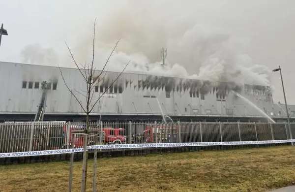 požar spar skladi&scaron;če Ljubljana 