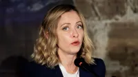 Ciper, Pafos.Srecanje voditeljev drzav EU v formatu MED9.Skupna izjava za medije.Italijanska predsednica vlade Giorgia Meloni.