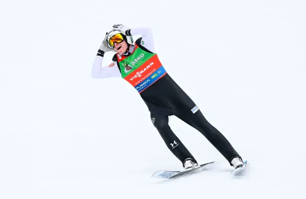 Slovenija, Planica, 30.03.2025, 30. marec 2025FIS Svetovni pokal v poletih skoki, Ĺˇport, Daniel Tschofenig, Jan Hoerl, Stefan Kraft, Domen Prevc, AnĹľe LaniĹˇek,Foto: Nik Bertoncelj/F.A.BOBO