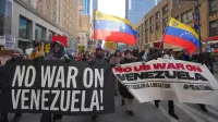 NEW YORK, UNITED STATES - JANUARY 3: New Yorkers march through the streets of Manhattan, from Times Square to Columbus Circle, against the capture of Venezuela's President Nicolas Maduro and his wife Cilia Flores by US military forces on January 3, 2026, in New York, United States. Selcuk Acar/Anadolu/ABACAPRESS.COM,Image: 1063123081, License: Rights-managed, Restrictions:, Model Release: no, Credit line: AA/ABACA/Abaca Press/Profimedia