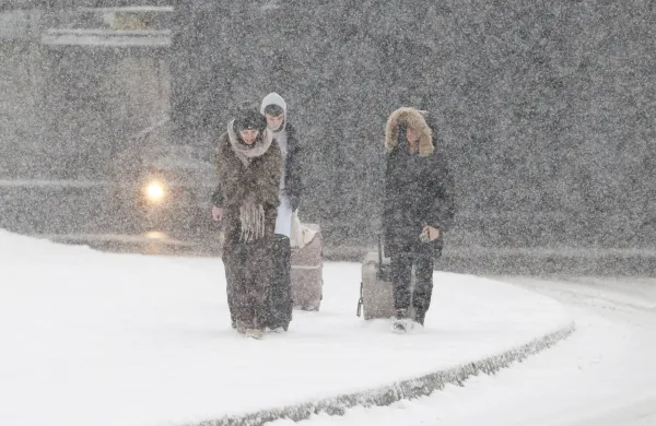 Snežne razmere v Zagrebu.