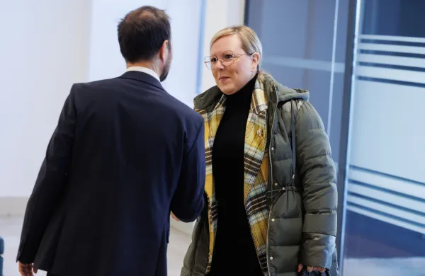 Gregor Kovačič in kmetijska ministrica Mateja Čalu&scaron;ić