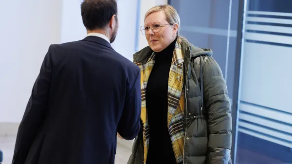 Gregor Kovačič in kmetijska ministrica Mateja Čalu&scaron;ić