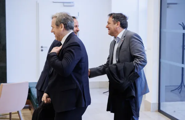 Župan Ilirske Bistrice Gregor Kovačič in minister za Slovence v zamejstvu in po svetu Matej Arčon.