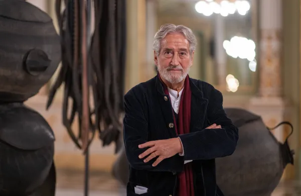 November 5, 2025, Barcelona (Catalonia, Spain: Musician Jordi Savall poses during the presentation of 'Festa Criolla', with artist Santi Moix, choreographer Maria del Carmen Ochoa and artistic director V&iacute;ctor Garc&iacute;a de Gomar at the Gran Teatre del Liceu, on November 5, 2025, in Barcelona, Catalonia (Spain). With this show, Savall transports us to the sound mestizaje that emerged from the clash and fusion of indigenous, African and European cultures in the New World...05 NOVEMBER 2025..Lorena Sop&ecirc;na/Europa Press..11/05/2025,Image: 1050485264, License: Rights-managed, Restrictions: * Spain Rights OUT *, Model Release: no, Credit line: Lorena Sop&Atilde;&ordf;Na/Zuma Press/Profimedia