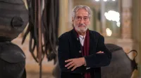 November 5, 2025, Barcelona (Catalonia, Spain: Musician Jordi Savall poses during the presentation of 'Festa Criolla', with artist Santi Moix, choreographer Maria del Carmen Ochoa and artistic director V&iacute;ctor Garc&iacute;a de Gomar at the Gran Teatre del Liceu, on November 5, 2025, in Barcelona, Catalonia (Spain). With this show, Savall transports us to the sound mestizaje that emerged from the clash and fusion of indigenous, African and European cultures in the New World...05 NOVEMBER 2025..Lorena Sop&ecirc;na/Europa Press..11/05/2025,Image: 1050485264, License: Rights-managed, Restrictions: * Spain Rights OUT *, Model Release: no, Credit line: Lorena Sop&Atilde;&ordf;Na/Zuma Press/Profimedia