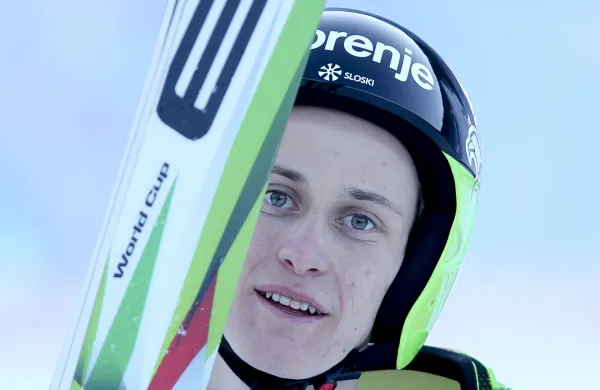 Planica 20160318: Prevc Peter from Slovenia celebrating his good jump on FIS Ski Jumping World Cup, Flying Hill Individual Men's HS 225. Planica, Slovenia, 18.03.2016. Photo Primoz Lovric