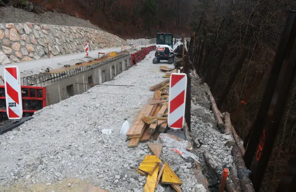 Dolenji Novaki: ob drsenju plazine le najnujnej&scaron;a dela za varovanje ogrožene hi&scaron;e