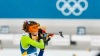 Slovenska biatlonka Lena Repinc