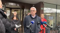 Predsednik SD Matjaž Han ob vlozitvi kandidatne liste stranke SD