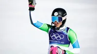 Italija, Cortina d'Ampezzo.Zimske olimpijske igre 2026.Alpsko smucanje, zenski slalom, druga voznja.Slovenska smucarka Ana Bucik Jogan.