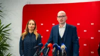 Ljubljana, SD.Izjava za medije stranke SD ob prestopu vodje poslanske skupine Levica Mateja Tasnerja Vatovca v stranko SD.Novi poslanec SD Matej Tasner Vatovec.