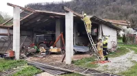 Posledice močnega vetra v občini Kobarid.