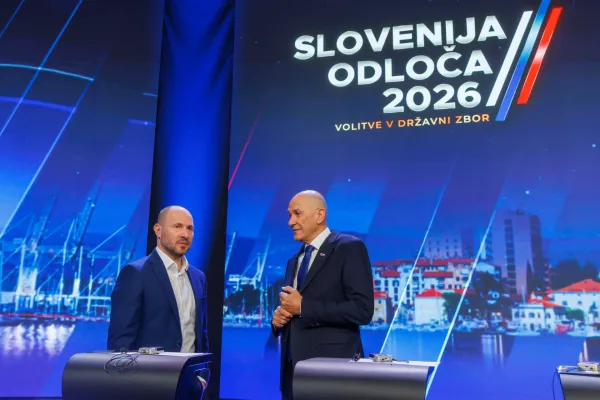 Koper, 24.2.2026Volitve 2026, Državnozborske volitve, Soočenje, Predsedniki strank, POP TVJernej Vrtovec in Janez Jan&scaron;a