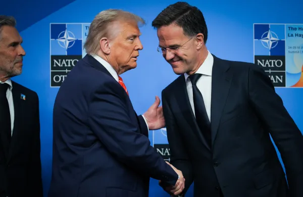Predsednik ZDA Donald Trump in generalni sekretar zveze Nato Mark Rutte