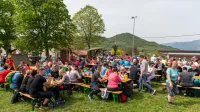 Gostili pohodnike in kolesarje