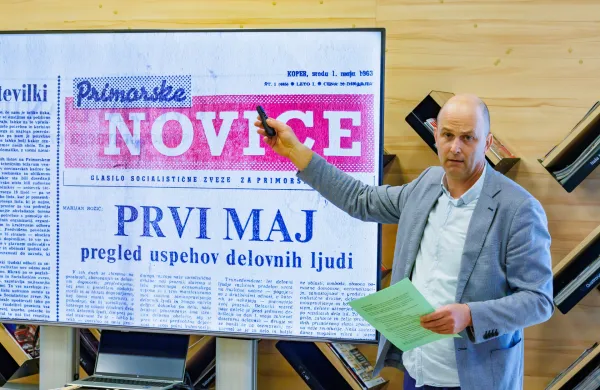 Koper, 22.4.2026Primorske novice, Otvoritev razstave, digitalizacija tiskanih izvodov PN, zgodovina Primorskih novic