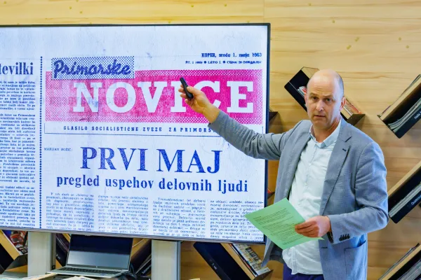 Koper, 22.4.2026Primorske novice, Otvoritev razstave, digitalizacija tiskanih izvodov PN, zgodovina Primorskih novic