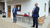 Župan Gregor Kovačič in direktor Komunale Ilirska Bistrica Tomaž Umek