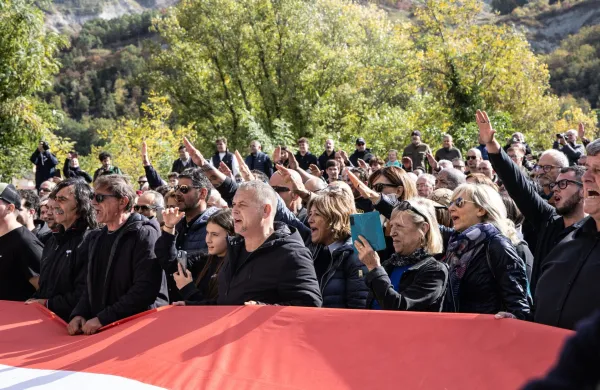 Neofa&scaron;isti so se zbrali tudi v Predappiu. Fotografija je arhivska.