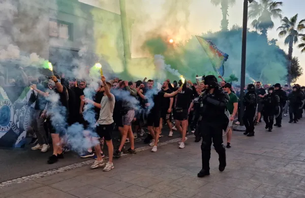 Burno dogajanje ob tekmi med Koprom in Olimpijo