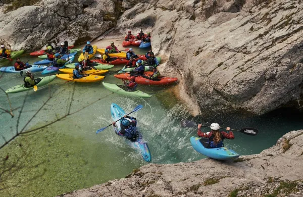 balkan rivers tour pregradeodlok plovba Soča Bovec in Kobarid