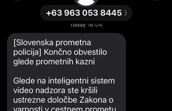 Poplava lažnih &ldquo;policijskih&rdquo; SMS sporočil o prometnih prekr&scaron;kih