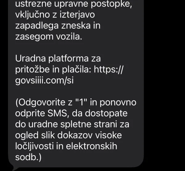 Poplava lažnih &ldquo;policijskih&rdquo; SMS sporočil o prometnih prekr&scaron;kih
