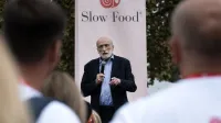 Founder of Slow Food Carlo Petrini speaks at the inauguration of Slow Food Salone del Gusto and Terra Madre on September 26, 2024 in Turin.,Image: 912241788, License: Rights-managed, Restrictions:, Model Release: no, Credit line: MARCO BERTORELLO/AFP/Profimedia