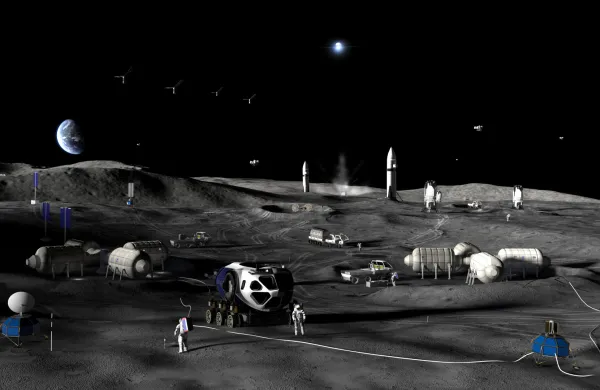 Ameri&scaron;ka vesoljska agencija Nasa je predstavila načrt za gradnjo baze na Luni, v skladu s katerim bi lahko ljudje tam živeli in delali že v &scaron;estih letih