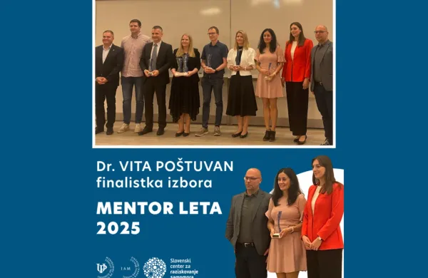 Dr. Vita Po&scaron;tuvan med finalisti izbora Mentor leta 2025