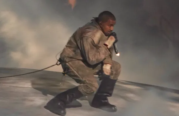 Los Angeles, CA Rapper Kanye "YE" West returns to the stage and performs live at SoFi Stadium during the first of two live shows in Los Angeles.BACKGRID USA 1 APRIL 2026,Image: 1088128935, License: Rights-managed, Restrictions:, Model Release: no, Pictured: Kanye West, Credit line: ShotbyNYP/BACKGRID/Backgrid USA/Profimedia