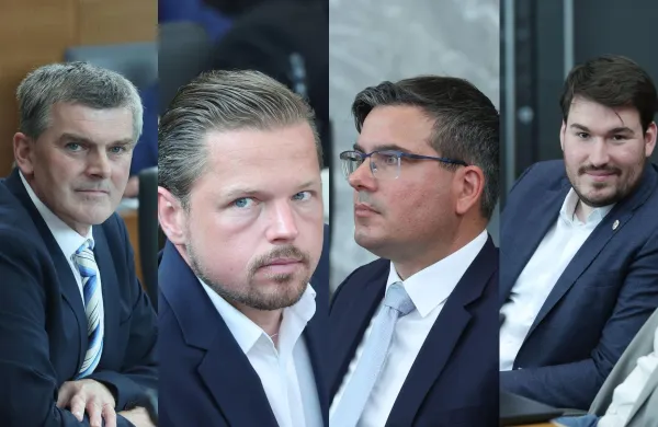 Janez Beja, Dejan Zakraj&scaron;ek, Andrej Černigoj in Luka Simonič so danes postali nadomestni poslanci. Zakraj&scaron;ek je biv&scaron;i član SDS, pred volitvami pa je prestopil v Demokrate.