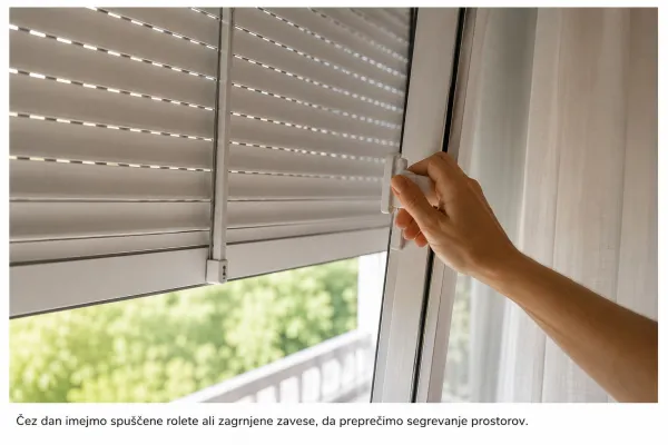 Pravilno senčenje oken je eden najučinkovitej&scaron;ih načinov za preprečevanje pregrevanja stanovanja.