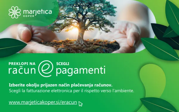 ŽE VEČ KOT 4200 UPORABNIKOV IZBRALO E-RAČUN: Marjetica Koper nadaljuje pot k brezpapirnemu poslovanju
