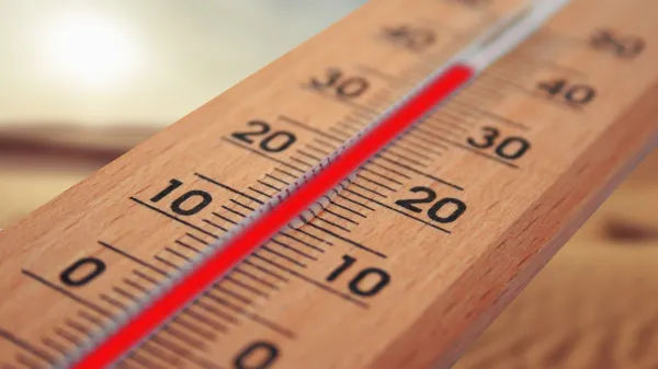 Poletje vročina termometer