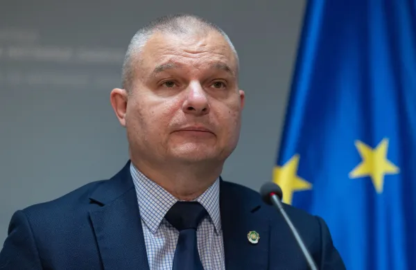 Ljubljana, MNZ.Direktor Nacionalnega preiskovalnega urada (NPU) Darko Muženič je dal izjavo za medije glede prijetih osumljencev v Sarajevu v povezavi z umorom, ki se je zgodil 29. novembra v Ljubljani.Foto: Bor Slana