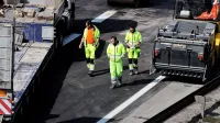 Ljubljana, ljubljanska obvoznica.Obnovnitvena dela na severni ljubljanski obvoznici. Dars kljub epidemiji koronavirusa opravlja vzdrzevalna dela.