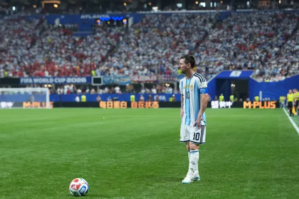 ZDA, Atlanta.Tekma med Argentino in Egiptom na SP v nogometu 2026 v ZDA.Argentinski nogometas Lionel Messi.