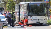 nesreča Portorož, avtobus, kolesar umrl